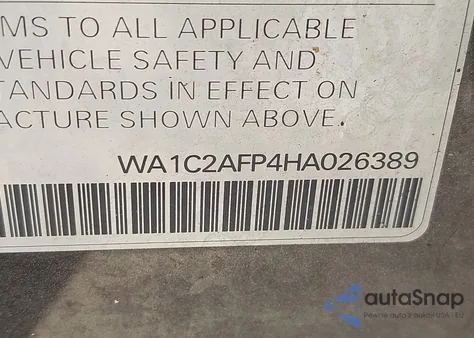 2017 Audi Q5 2.0T Premium from USA, damaged, VIN WA1C2AFP4HA026389